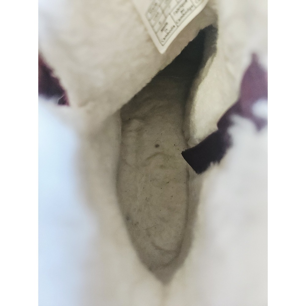 Koolaburra By UGG Boots Womens Size 9 Red Suede Ankle Wedge Faux Fur Lined Zip - Picture 16 of 16